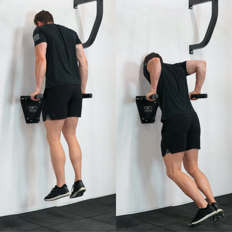 Load image into Gallery viewer, Valor Fitness - Foldable Wall Mounted Dip Bar Station
