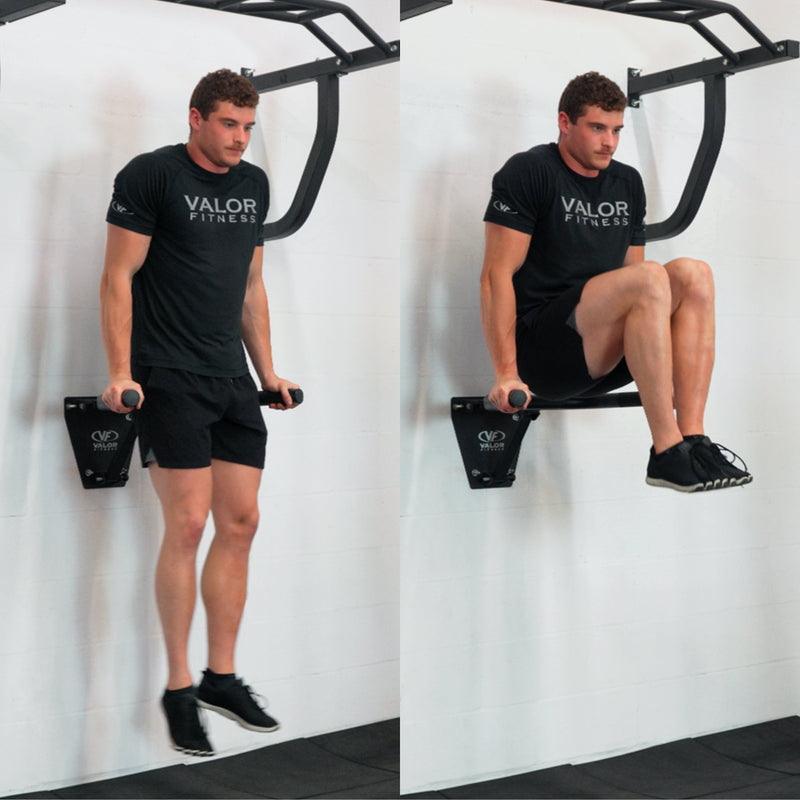 Load image into Gallery viewer, Valor Fitness - Foldable Wall Mounted Dip Bar Station
