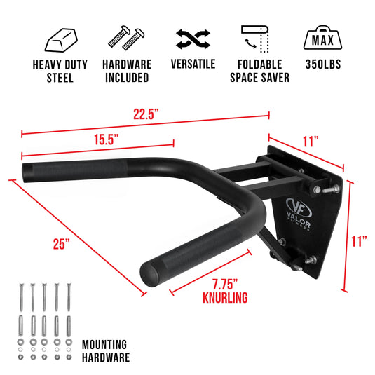 Valor Fitness - Foldable Wall Mounted Dip Bar Station