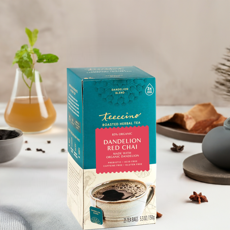 Load image into Gallery viewer, Teeccino - Dandelion Red Chai Roasted Herbal Tea
