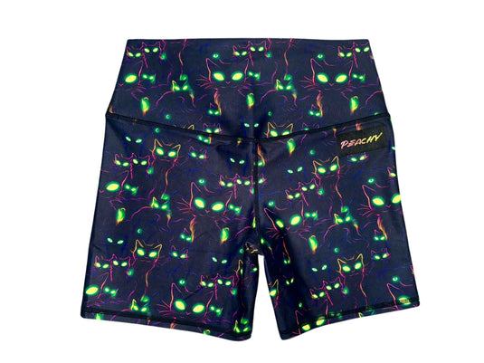 Peachy Athletic - Mysterious Mews Shorts - Unicorn Collection