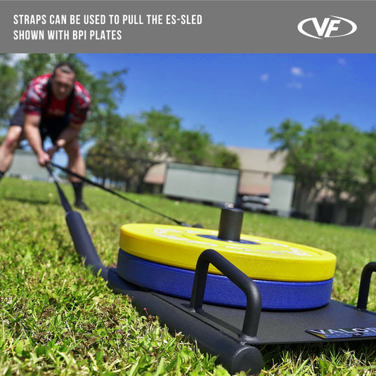 Valor Fitness - Agility Sled Push Pull Drag w/ Shoulder Harness