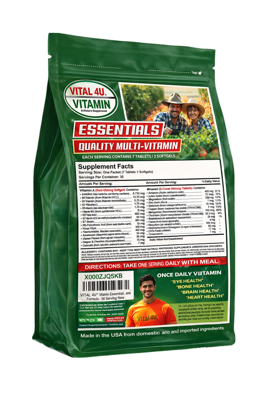 Vital 4U - Essential 30 Day Multivitamin - Vitamins & Supplements