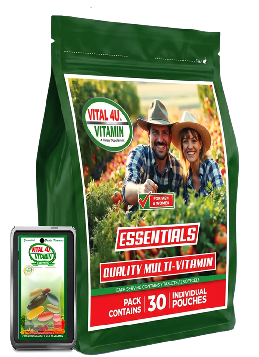Vital 4U - Essential 30 Day Multivitamin - 30 Day Supply $1.43 Each Everyday Price