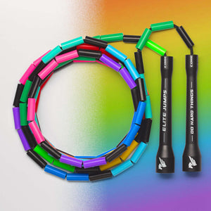 Elite Jumps - Rainbow Redux - 1" Beaded Jump Rope