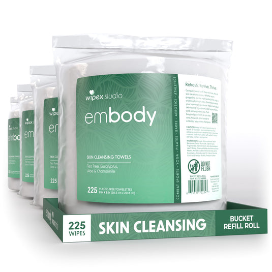 Wipex Co. - Embody® 225ct Eco Body Wipes – Refill Bucket for Wellness Studios