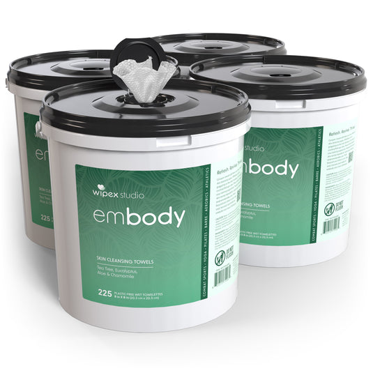 Wipex Co. - Embody® 225ct Eco Body Wipes – Refill Bucket for Wellness Studios