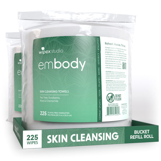 Wipex Co. - Embody® 225ct Eco Body Wipes – Refill Bucket for Wellness Studios