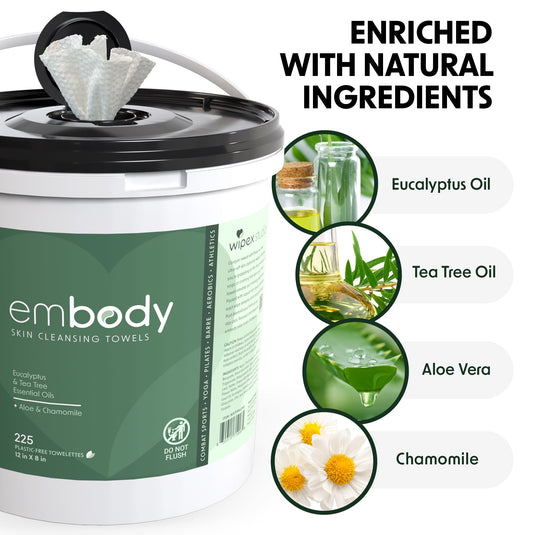 Wipex Co. - Embody225ct Eco Body Wipes – Refill Bucket for Wellness Studios