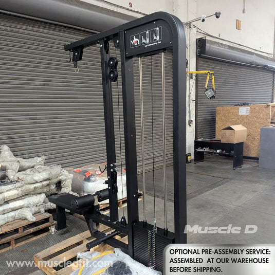 Muscle D Fitness - Excel Lat Pulldown/Low Row Combo - - Selectorized Multi Function Machine