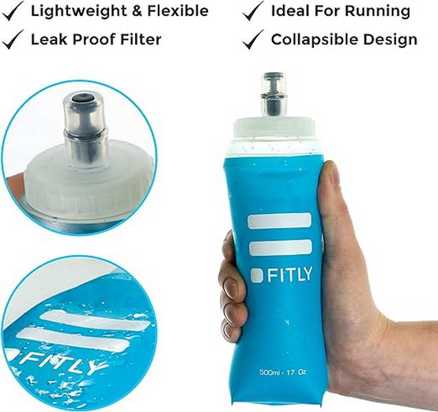 Load image into Gallery viewer, FITLY - FLASK500 - 17oz Round-Bottom Collapsible Soft Flask
