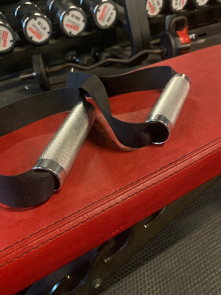 Load image into Gallery viewer, GymPin - Fabric D Handles - 14cm wide and only 300g a pair Perfect for your Gym Bag.
