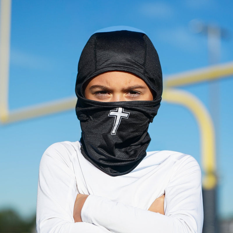 Load image into Gallery viewer, Elite Athletic Gear - Faith Cross Black Balaclava Mask (Shiesty)
