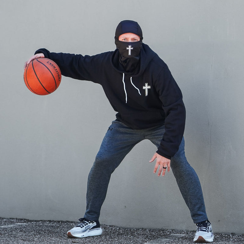 Load image into Gallery viewer, Elite Athletic Gear - Faith Cross Black Balaclava Mask (Shiesty)
