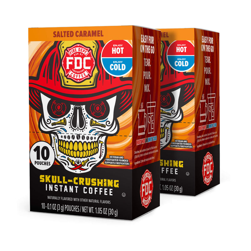 Load image into Gallery viewer, Fire Department Coffee - Salted Caramel Skull-Crushing Instant Coffee
