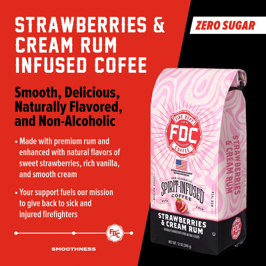 Fire Department Coffee - Strawberries and Cream Rum Infused Coffee