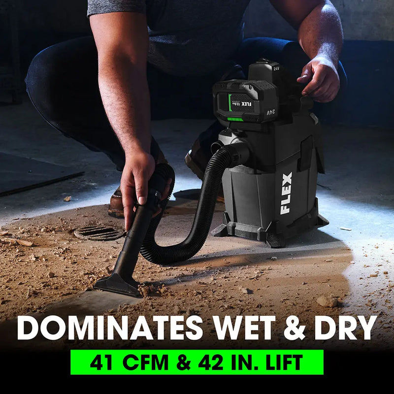 Load image into Gallery viewer, VM Hardware - FLEX FX5221-Z 1.6 Gallon Wet/Dry Vacuum (Tool Only)
