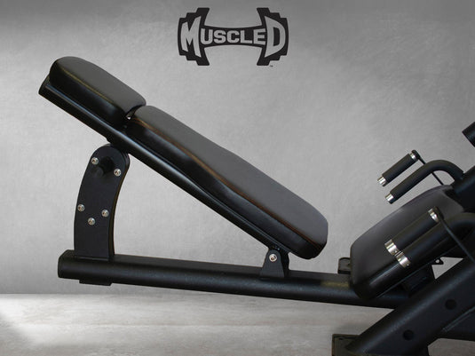 Muscle D Fitness - 45 Degree Linear Leg Press Machine - Adjustable Angle Back Pad