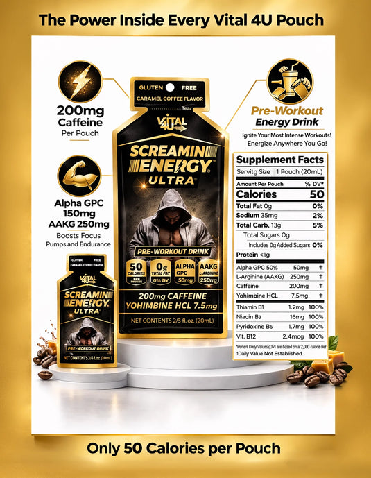 Vital 4U - Screamin Energy Ultra Caramel Coffee - Vitamins & Supplements