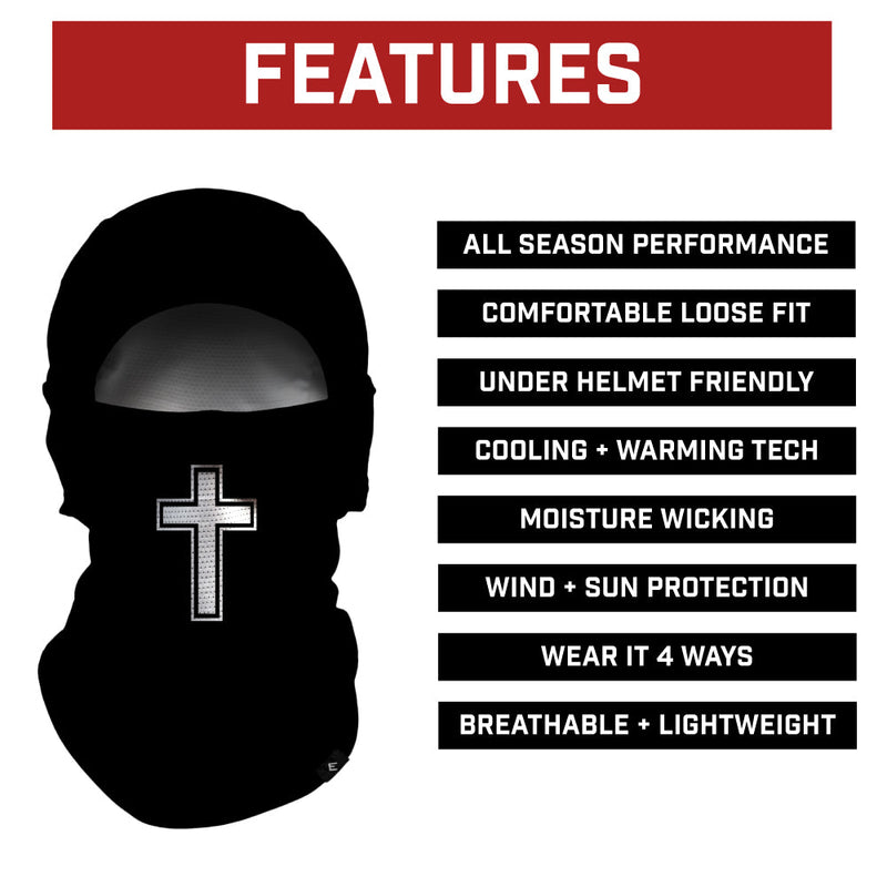 Load image into Gallery viewer, Elite Athletic Gear - Faith Cross Black Balaclava Mask (Shiesty)
