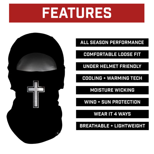 Elite Athletic Gear - Faith Cross Black Balaclava Mask (Shiesty)