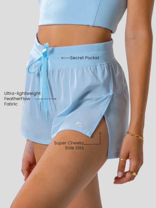 Runner's Athletics - FeatherFlow Flyaway Shorts Baby Blue