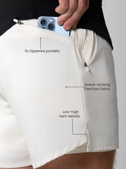 Runner's Athletics - FlexFlow Functional Shorts Beige