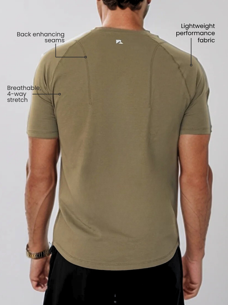 Load image into Gallery viewer, Runner&#39;s Athletics - Airflow Definition Tee Army Green
