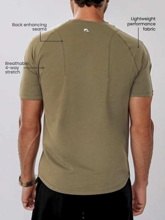 Runner's Athletics - Airflow Definition Tee Army Green