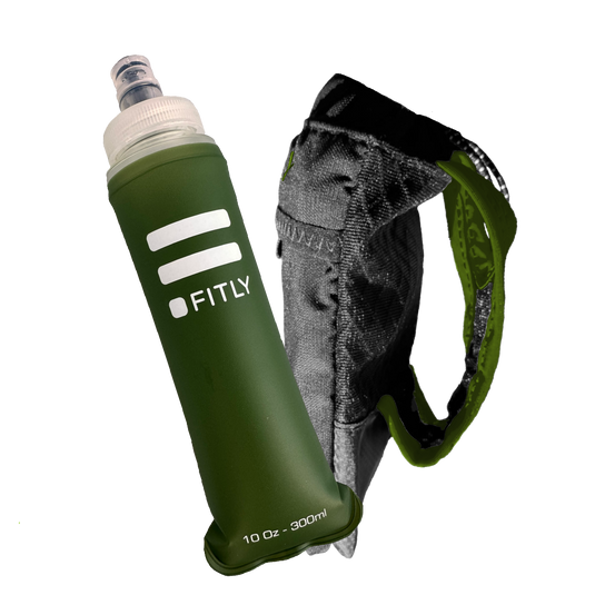 FITLY - FLASK HOLDER - Handheld Running Flask Carrier (Flask Included) - Soft Flask