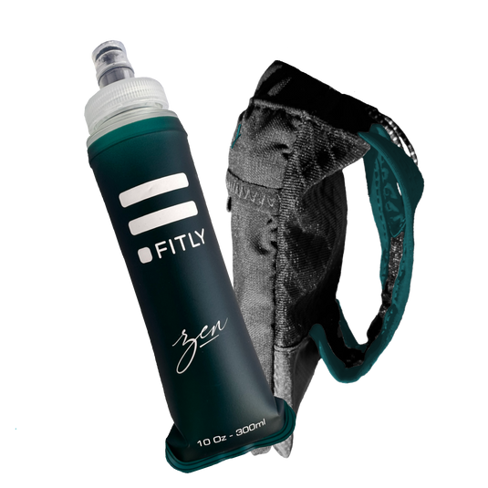 FITLY - FLASK HOLDER - Handheld Running Flask Carrier (Flask Included) - Soft Flask