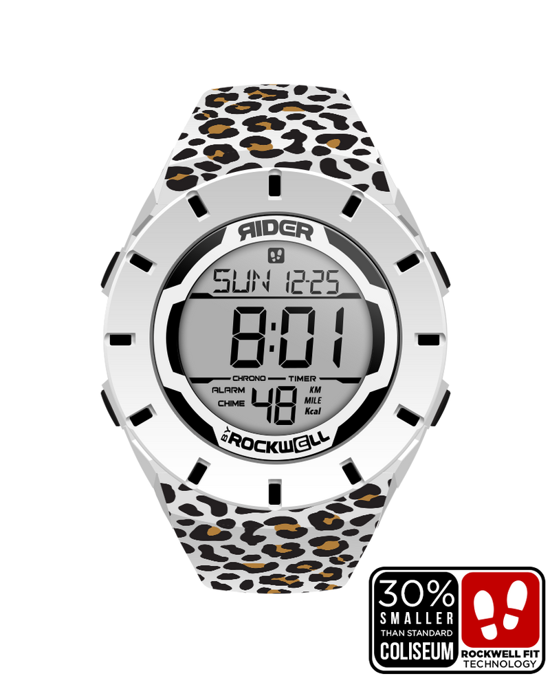 Load image into Gallery viewer, Rockwell Time - Coliseum Fit™ Forum - Cheetah Edition (White/Black) Watch
