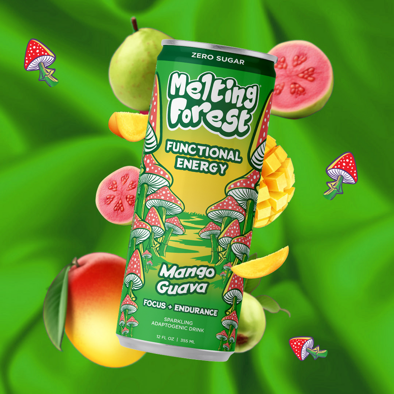 Load image into Gallery viewer, Melting Forest - Mushroom Energy Drink 12 Pack - Mango Guava
