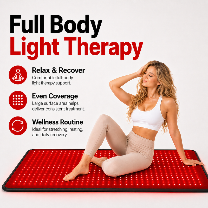 Load image into Gallery viewer, iReliev - FullGlow 180 Full Body Red Light &amp; Near Infrared Mat - Red Light Therapy
