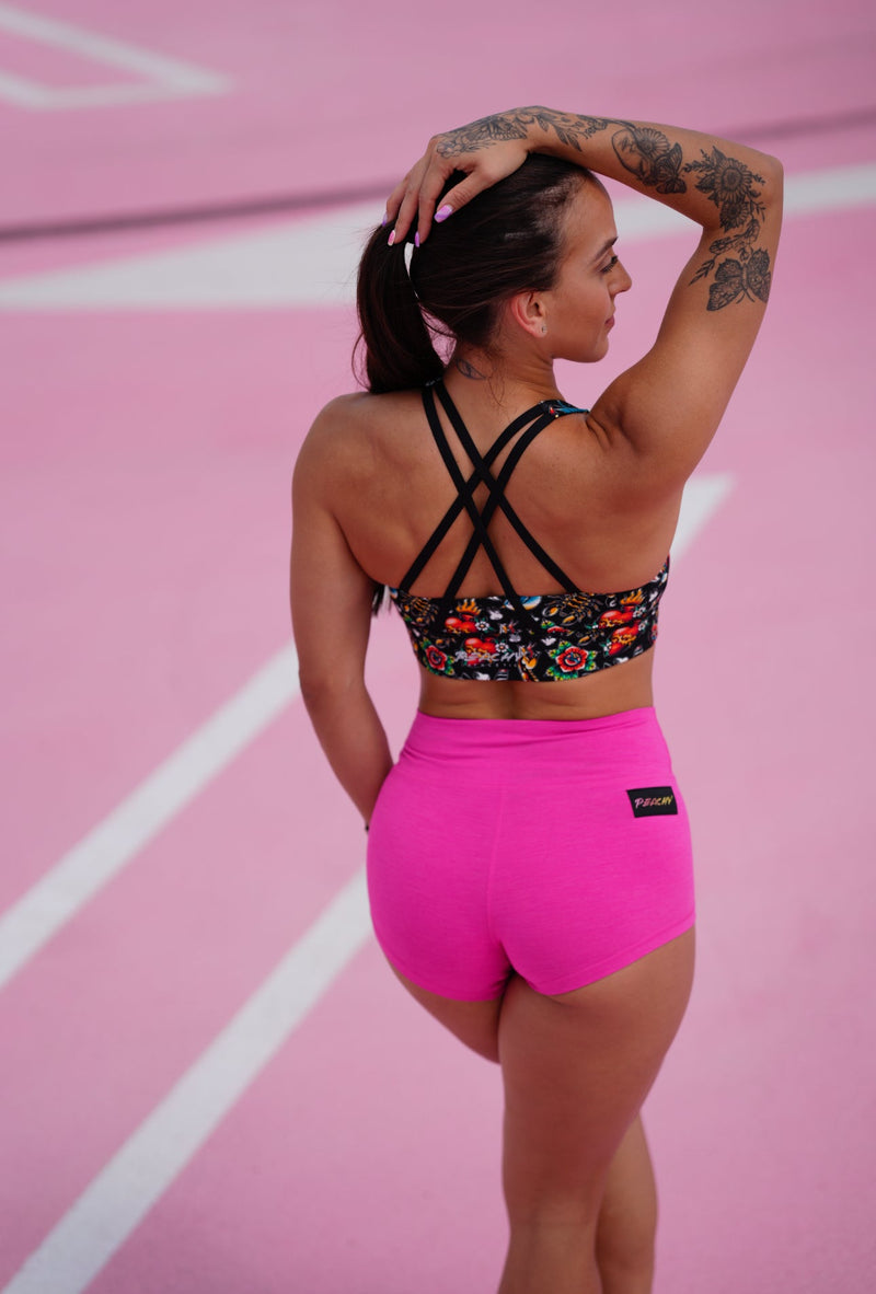 Load image into Gallery viewer, Peachy Athletic - Emerald Longline Sports Bra (High Support) - Tatted and Torn
