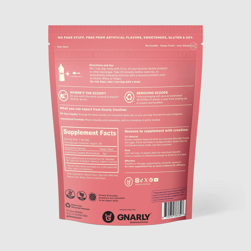 Load image into Gallery viewer, Gnarly Instantized Creatine Cherry - Back Label
