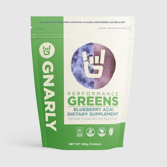 Gnarly Performance Greens Blueberry Acai Bag - Front