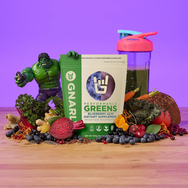 Load image into Gallery viewer, Gnarly Performance Greens Blueberry Acai - Lifestyle
