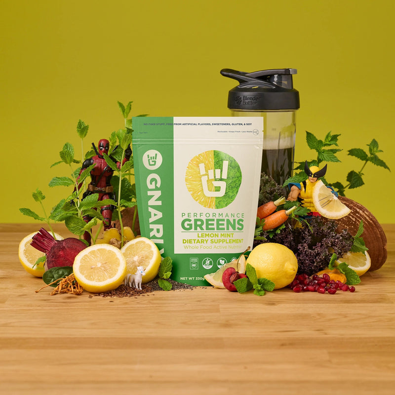 Load image into Gallery viewer, Gnarly Performance Greens Lemon Mint - Lifestyle
