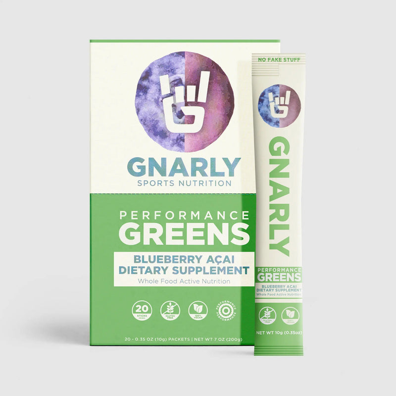 Load image into Gallery viewer, Gnarly Performance Greens Blueberry Acai - 20 Stick Box
