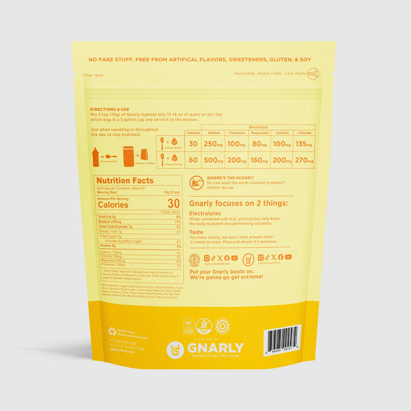 Load image into Gallery viewer, Gnarly Hydrate Orange Pineapple - Back Label
