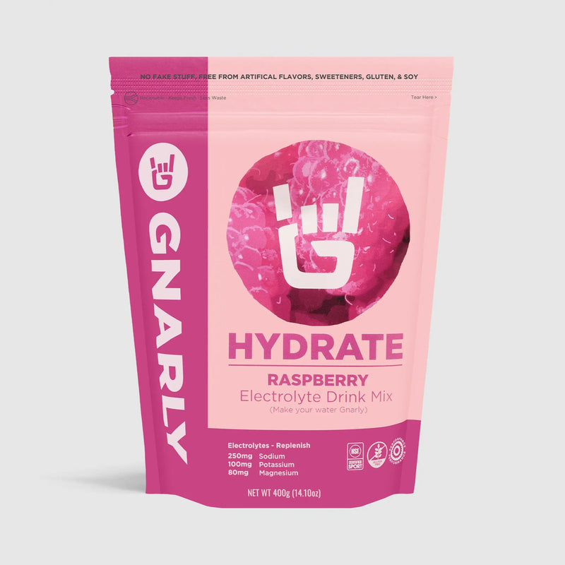 Load image into Gallery viewer, Gnarly Hydrate Raspberry Bag - Front
