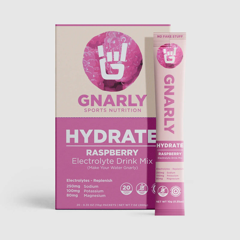 Load image into Gallery viewer, Gnarly Hydrate Raspberry - 20 Stick Box
