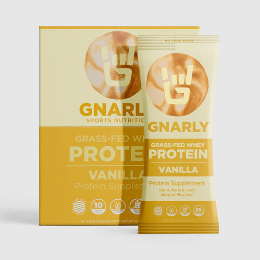 Gnarly Grass-Fed Whey Protein Vanilla - 10 Stick Box