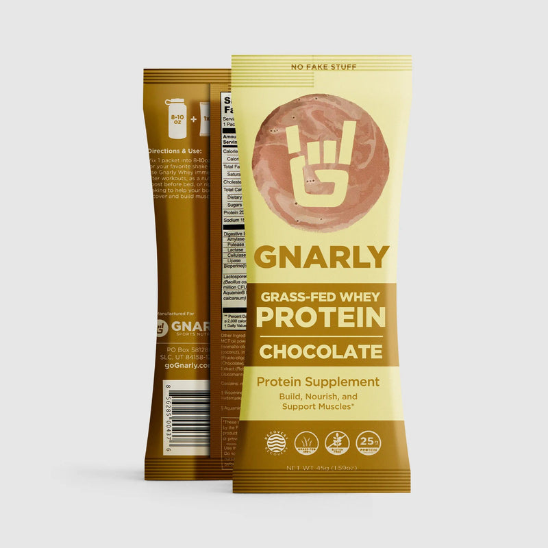 Load image into Gallery viewer, Gnarly Grass-Fed Whey Protein Chocolate - Single Stick
