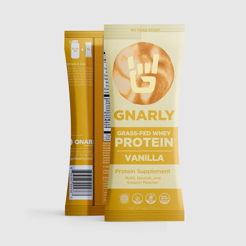 Load image into Gallery viewer, Gnarly Grass-Fed Whey Protein Vanilla - Single Stick
