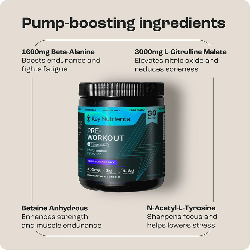 Load image into Gallery viewer, Key Nutrients - Pre-Workout Powder with Electrolytes

