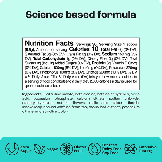Key Nutrients - Pre-Workout Powder with Electrolytes