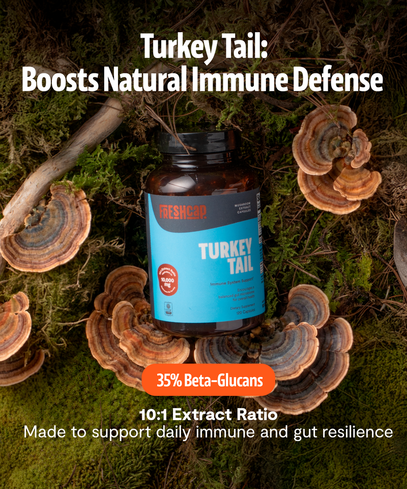 Load image into Gallery viewer, FreshCap Mushrooms - Organic Turkey Tail Mushroom Capsules

