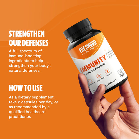 FreshCap Mushrooms - Immunity Blend Capsules, 120 count